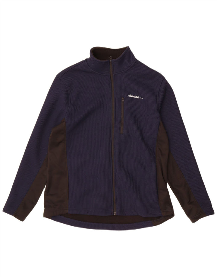Eddie Bauer Herre træningsdragt Topjakke Stor marineblå Colourblock Polyester