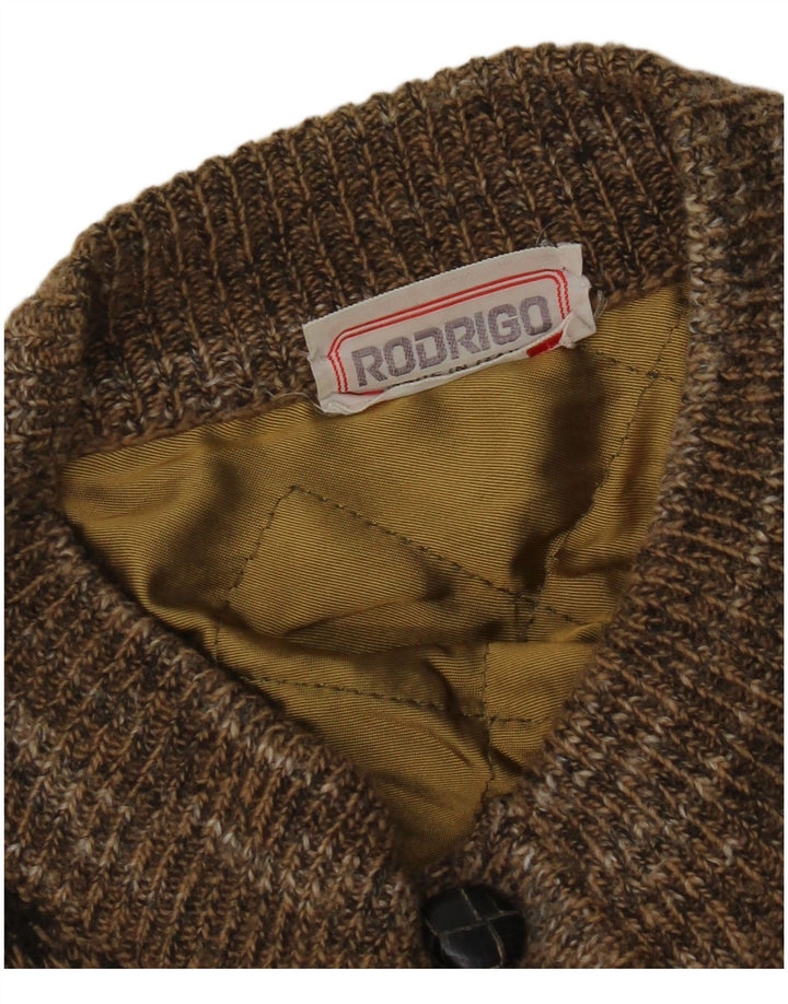 Rodrigo Herre Cardigan Sweater XL Brun Geometrisk
