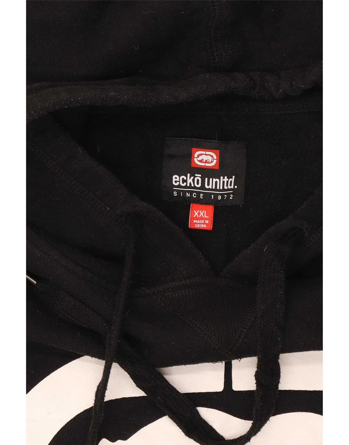 Ecko Unltd Grafisk hættetrøje til mænd 2XL sort bomuld