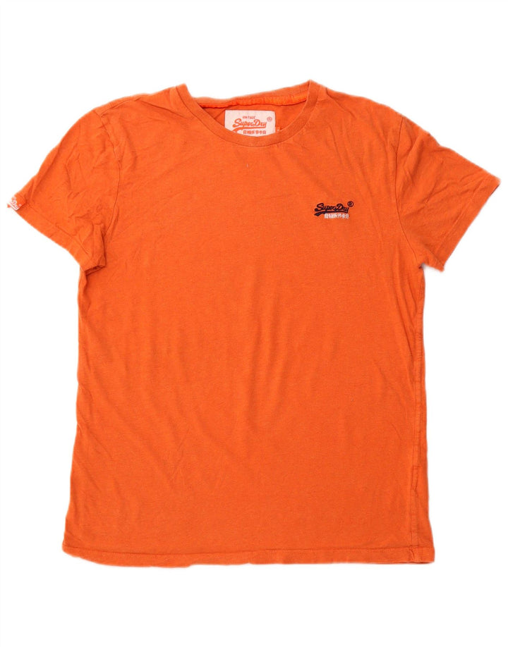 Superdry Grafisk T-shirt top til mænd, lille orange bomuld