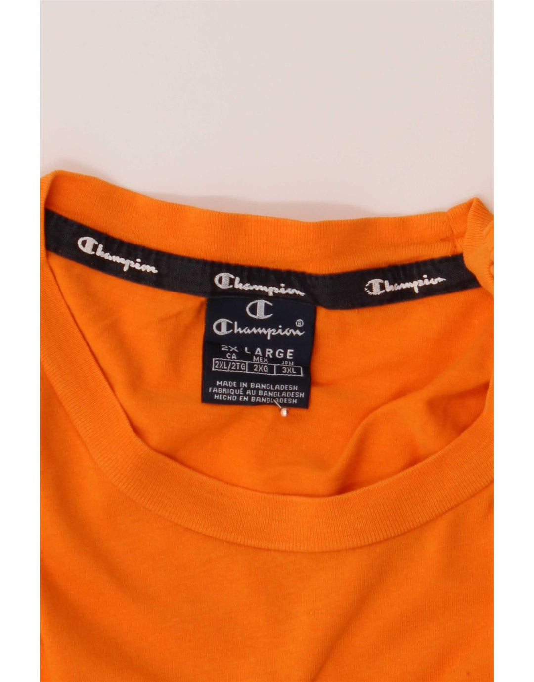 Champion Herre Grafisk T-Shirt Top 2XL Orange Bomuld