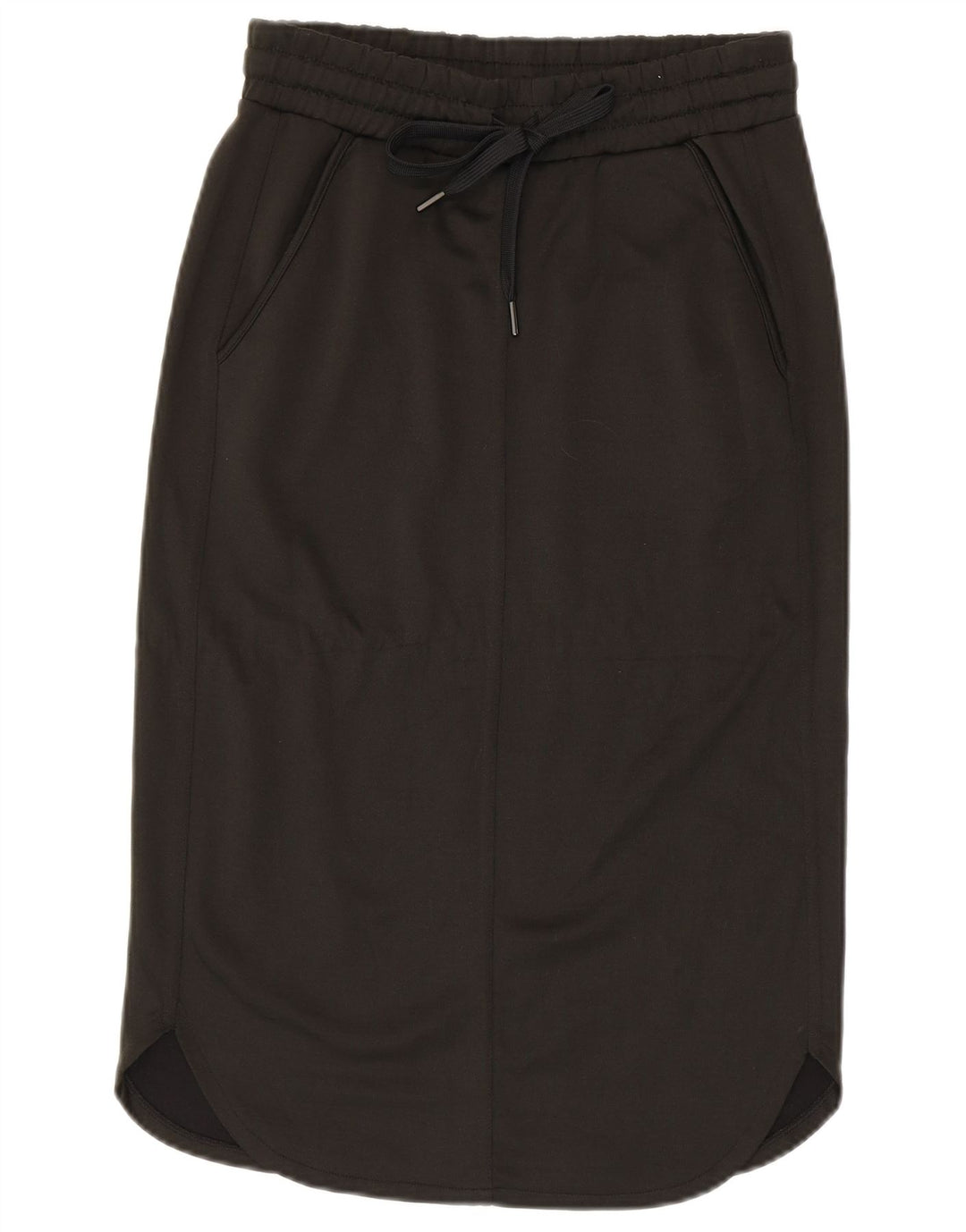 BENETTON Midi-nederdel til kvinder Small W27 Khaki Polyester