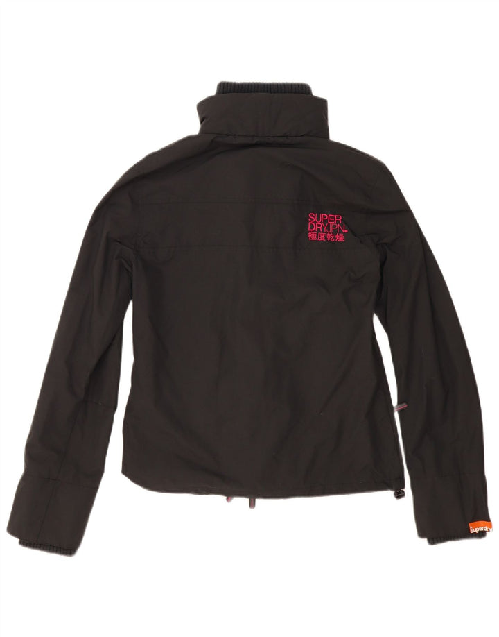 Superdry Regnjakke til kvinder UK 12 Medium Grey Nylon