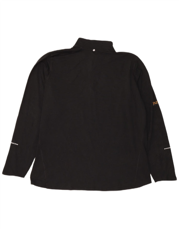 Nike Herre Dri Fit Pullover med lynlås-hals træningsdragt Top 2XL sort polyester