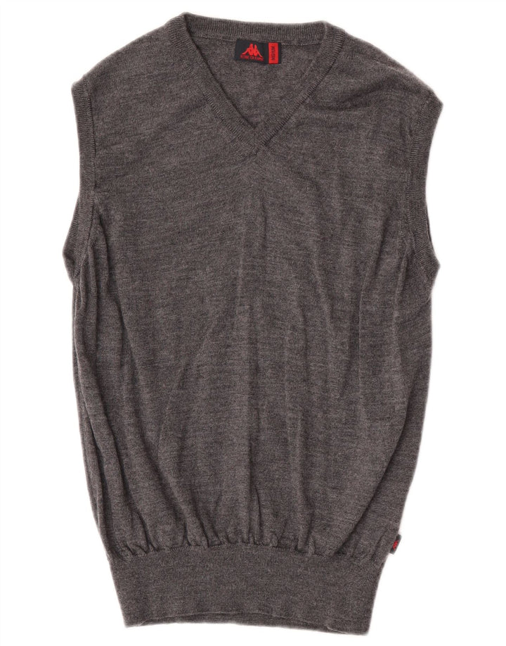 Kappa Vest Tank Top Medium Grey Flecked Wool