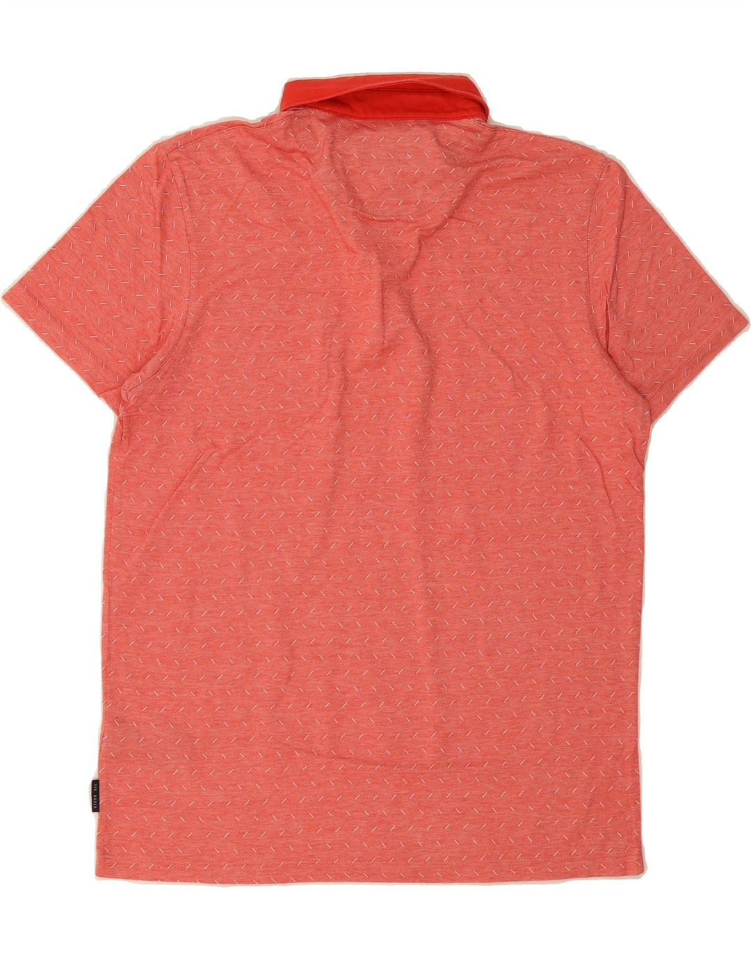 TED BAKER Mens Polo Shirt Size 3 Medium Red Flecked Cotton Vintage Ted Baker and Second-Hand Ted Baker from Messina Hembry 