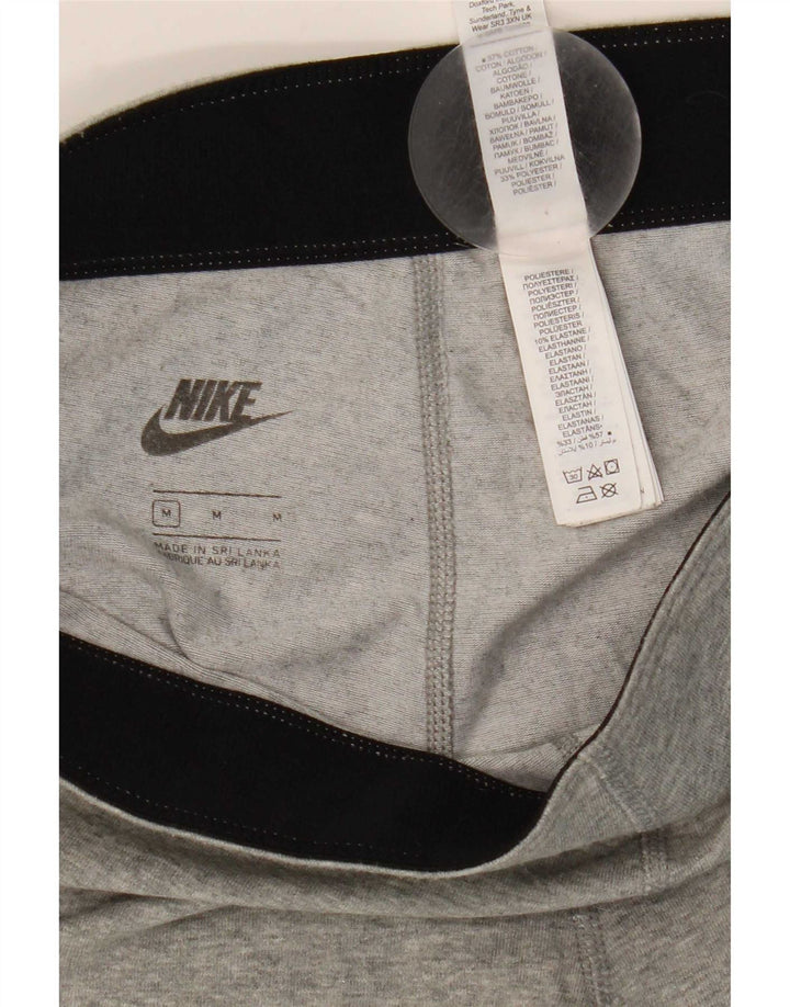 Nike Dame Grafiske Leggings UK 14 Medium Grey Bomuld