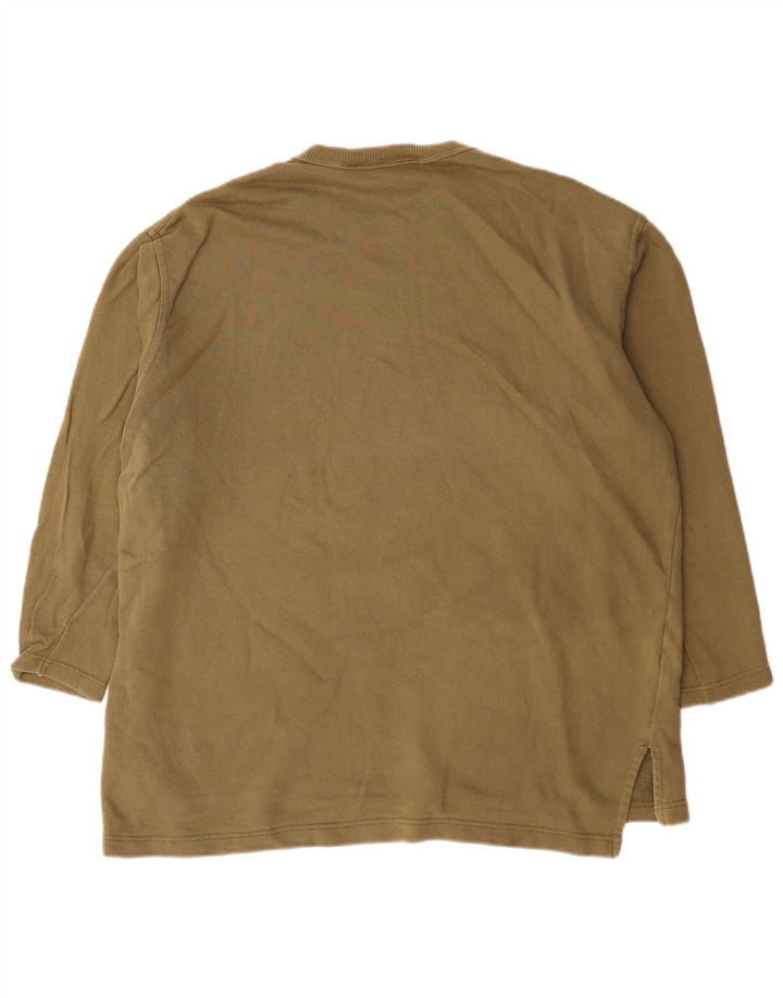 Dkny Herre Loose Fit Sweatshirt Jumper Small Khaki Bomuld
