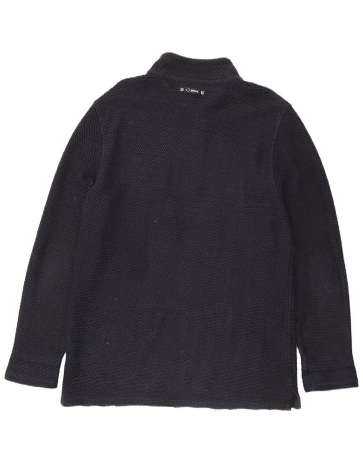 Weird Fish Herre Zip Neck Sweatshirt Jumper Large Navy Blue Bomuld