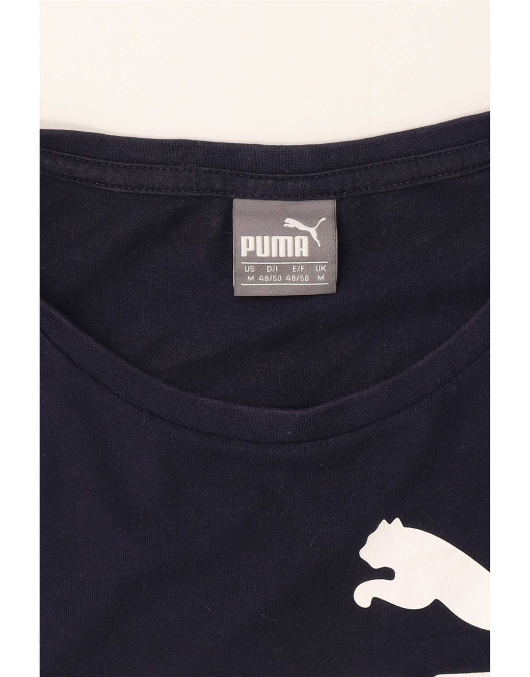 Puma Herre grafisk T-shirt Top Medium Marineblå Bomuld