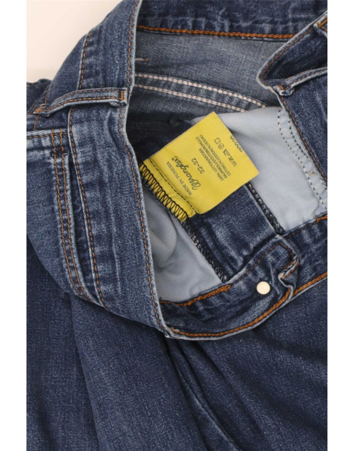 Wrangler Jeans med brede ben til mænd W32 L32 blå bomuld