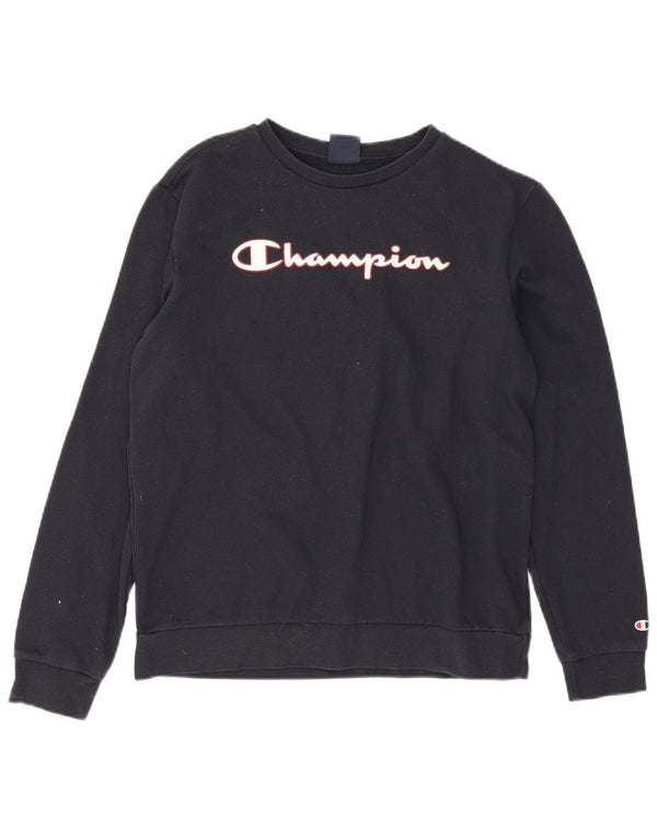 Champion Boys Grafisk Sweatshirt Jumper 15-16 år 2XL Navy Blue