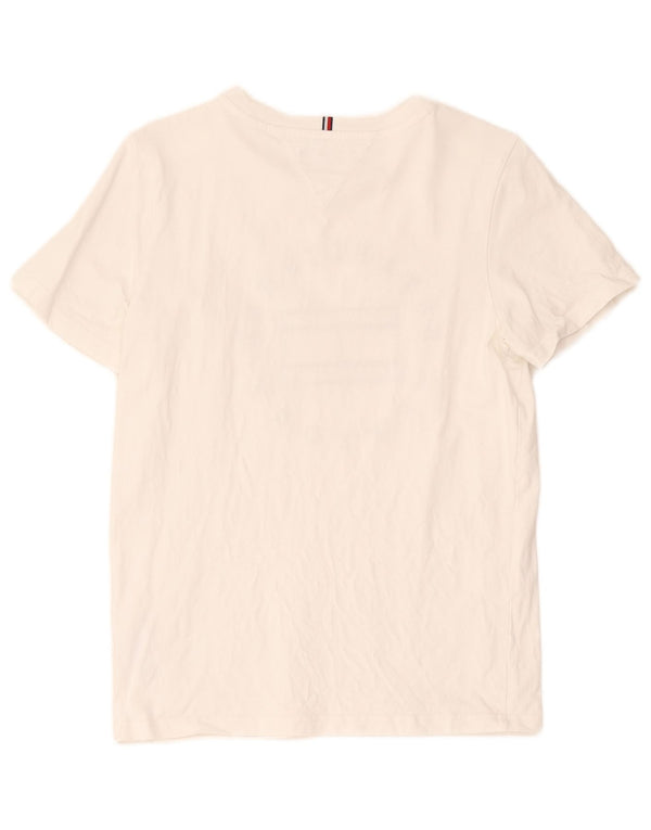 Tommy Hilfiger drenge grafisk t-shirt top 15-16 år hvid bomuld
