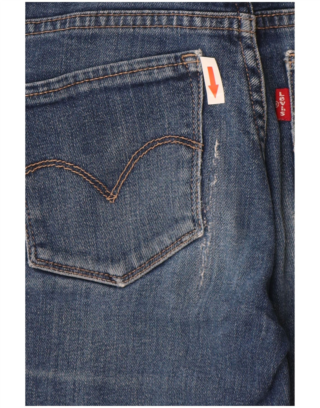 Levi's Dame 714 Straight Jeans Størrelse 23 W23 L28 Blå Bomuld