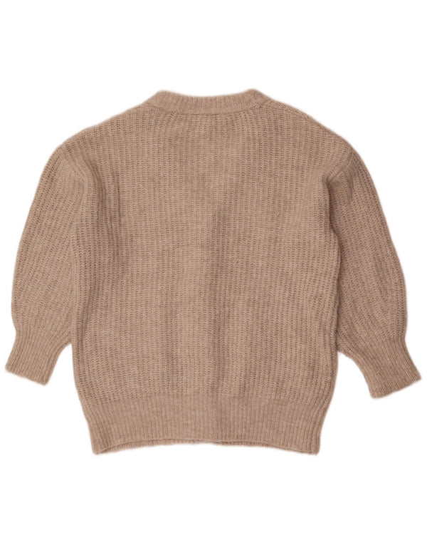 Joules Dame Oversized Cardigan Sweater UK 8 Small Beige Polyester