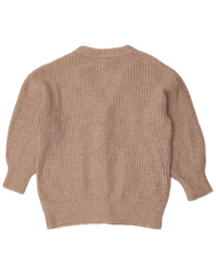 Joules Dame Oversized Cardigan Sweater UK 8 Small Beige Polyester