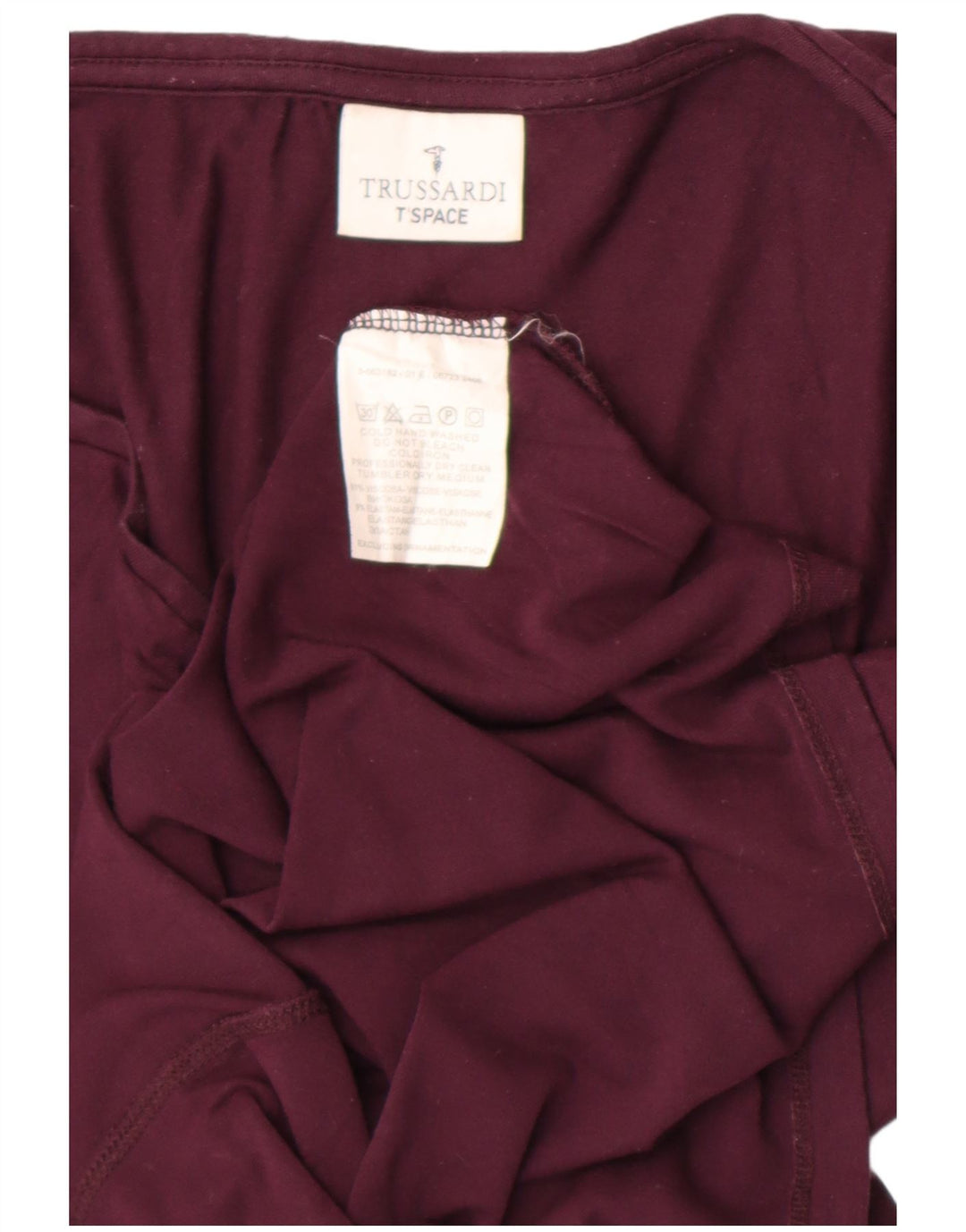Trussardi Dame Top Langærmet UK 12 Medium Lilla Viscose