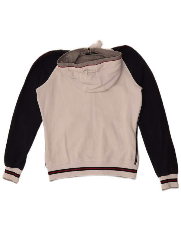 Champion hættetrøje til kvinder med lynlås UK 10 Small White Colourblock Bomuld