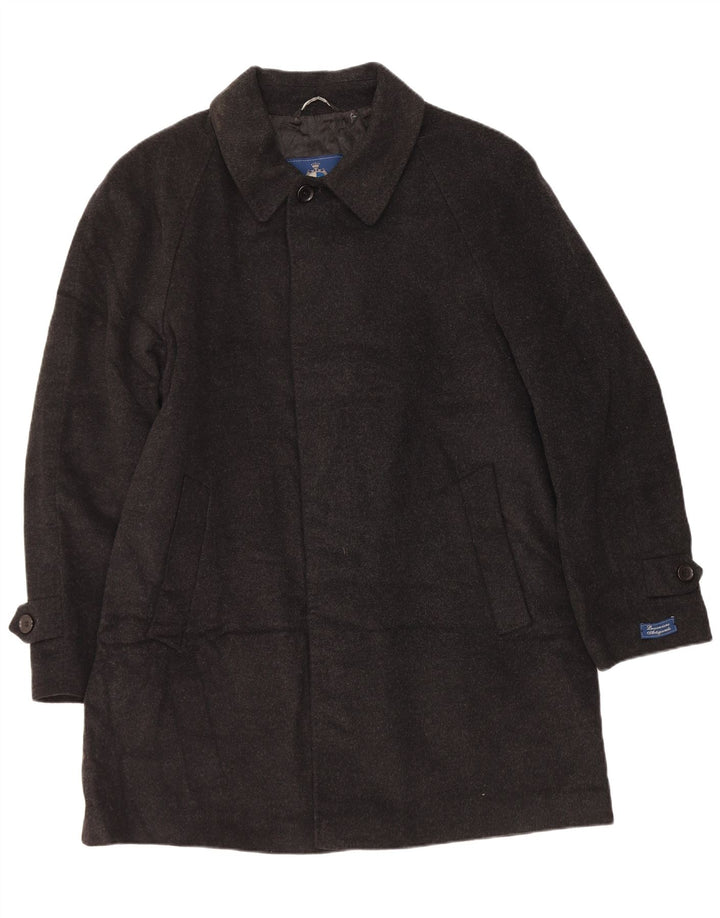 Vintage Herre Overfrakke IT 54 2XL Grå Uld