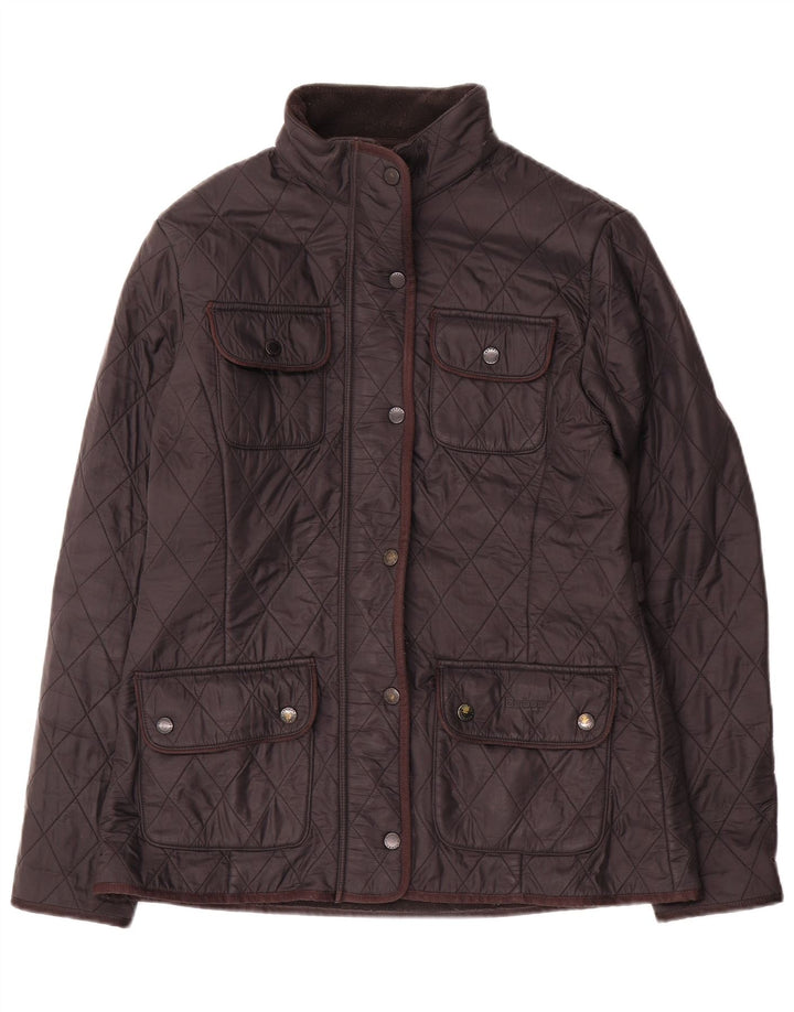 Barbour Quiltet Utility Jacket til kvinder UK 12 Medium Sort