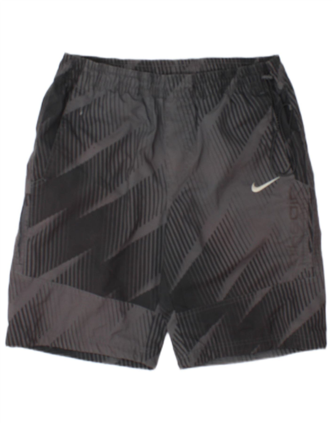 Nike Sportsshorts til mænd UK 26/28 Small Grå Geometrisk Polyester