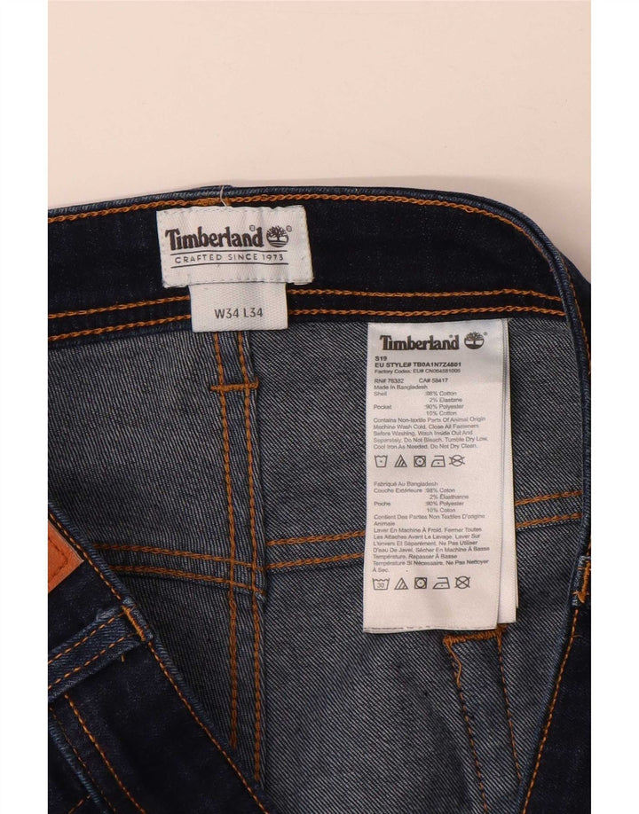 Timberland Mens Slim Jeans W34 L34 Marineblå Bomuld