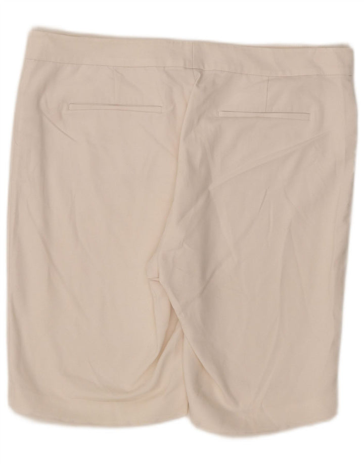 Chaps Dame Casual Shorts UK 16 Large W36 White Bomuld
