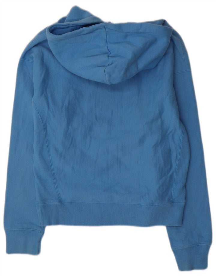 CHAMPION Womens Reverse Weave Hoodie Jumper UK 10 Small Blue Cotton