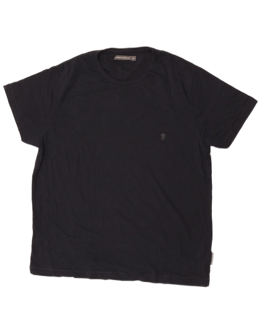French Connection Herre T-Shirt Top 2XL Sort Bomuld