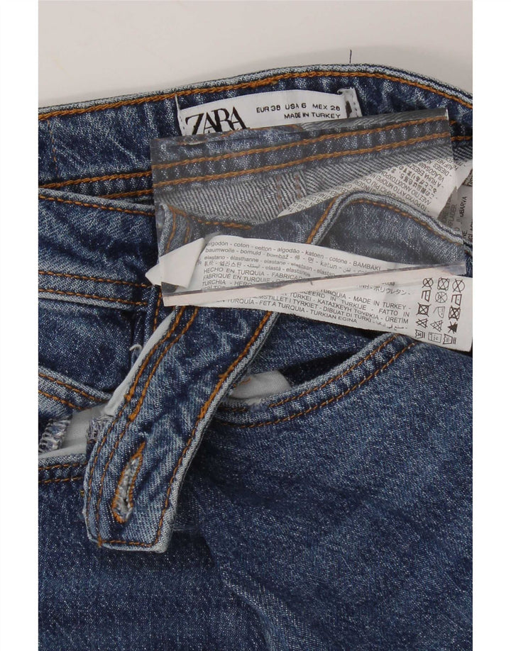 Zara Dame Bootcut Jeans EU 38 Small W28 L33 Blå Bomuld