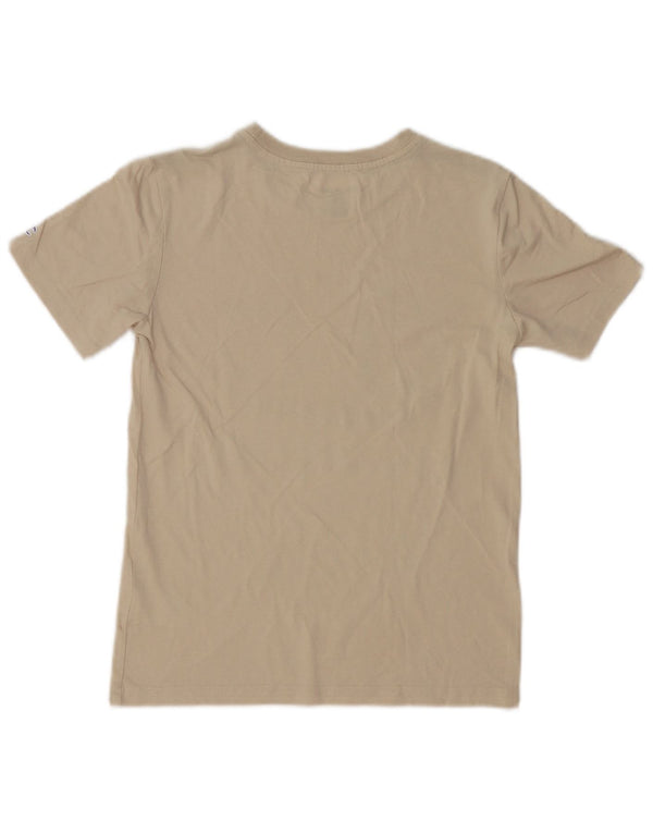Champion Boys Grafisk T-Shirt Top 7-8 år Lille Beige Bomuld