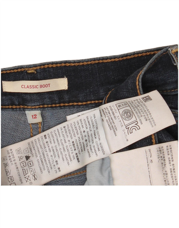 LEVI'S Dame Classic Bootcut Jeans US 12 Large W31 L30 Blue Cotton