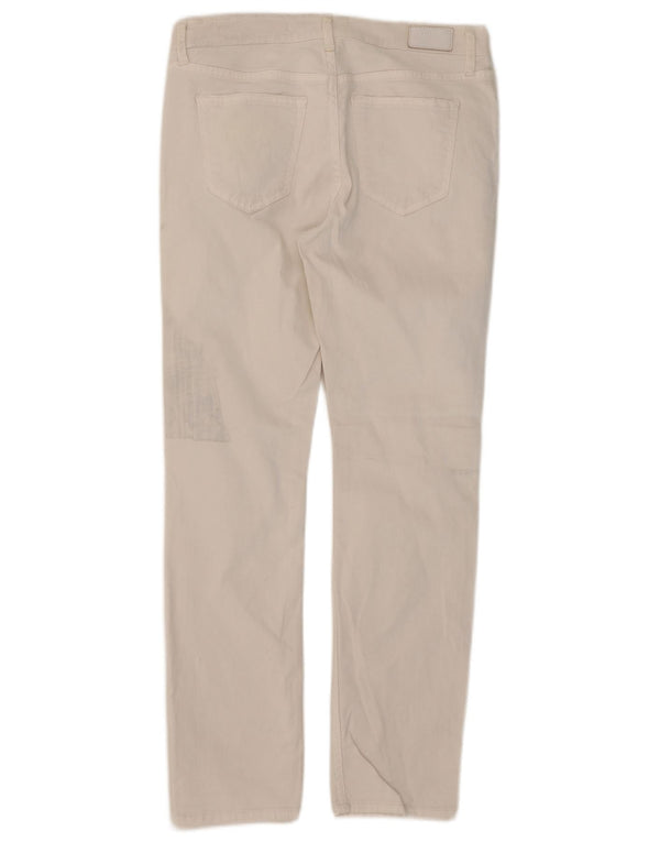 Zara Dame Relaxed Fit Mid Rise Slim Jeans EU 36 XS W26 L27 Hvid
