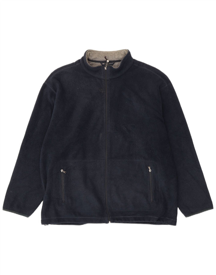 Marks & Spencer Herre Fleecejakke UK 42 XL Navy Blue Polyester