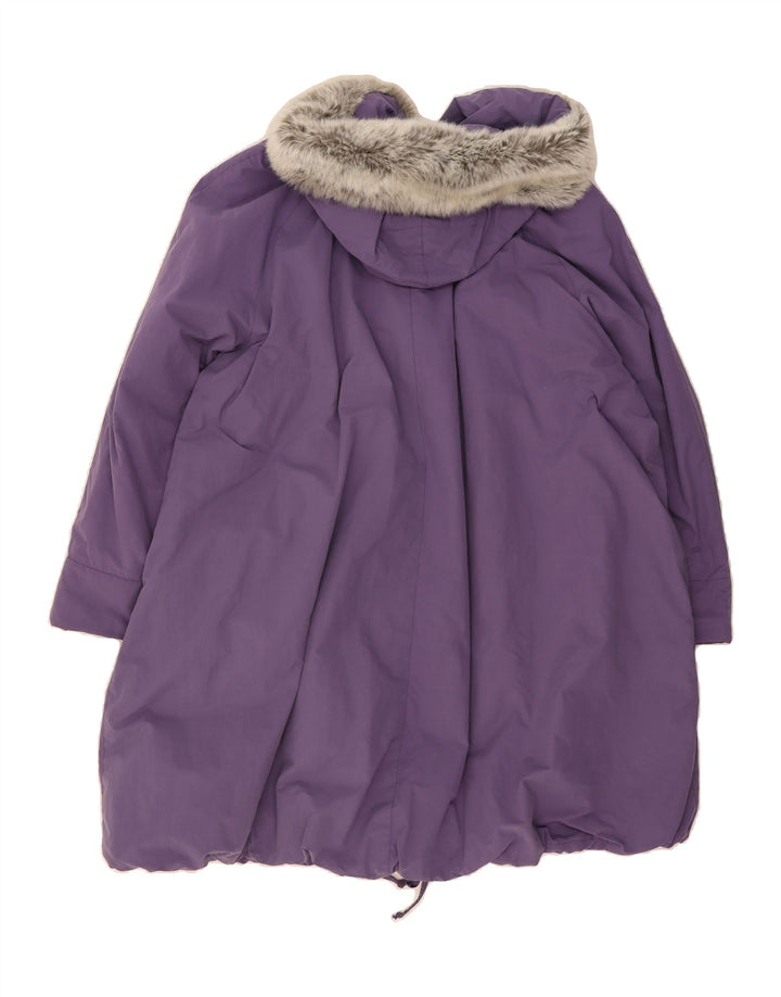 YESSICA Womens Oversized Hooded Windbreaker Coat EU 40 Medium Purple Vintage Yessica and Second-Hand Yessica from Messina Hembry 