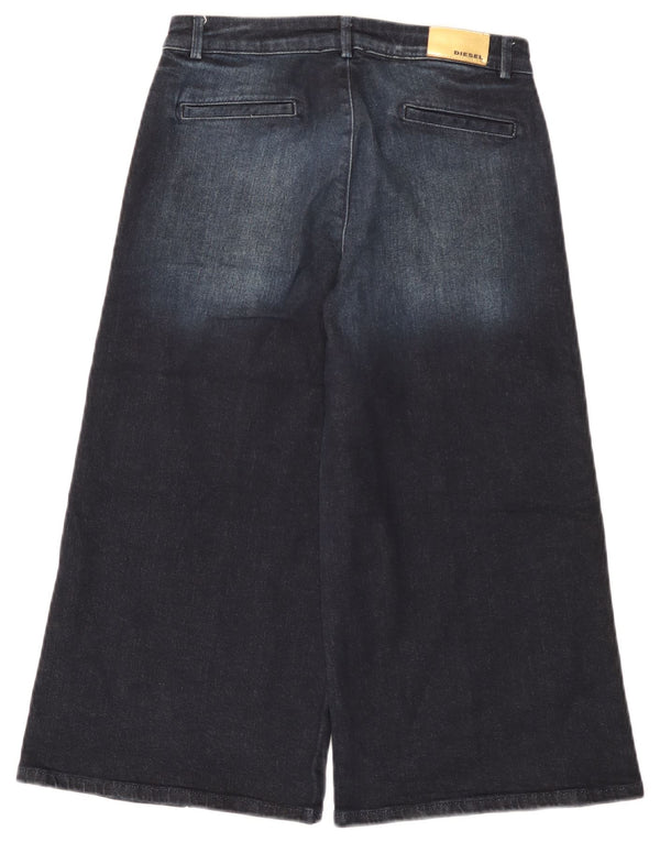 Diesel Piger Capri Wide Leg Jeans 11-12 år W28 L20 Navy Blue Colourblock