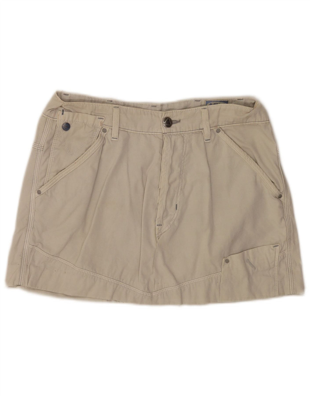 G-Star Dame grafisk mininederdel W32 Stor beige bomuld