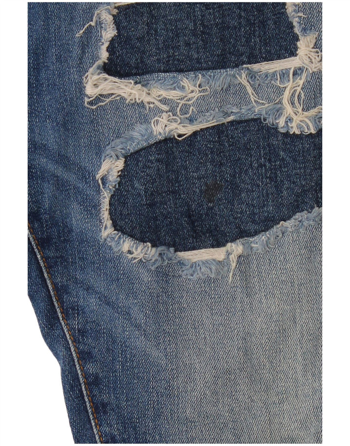 ZARA Herre Distressed Cropped Jeans EU 38 Small W30 L26 Blue Cotton