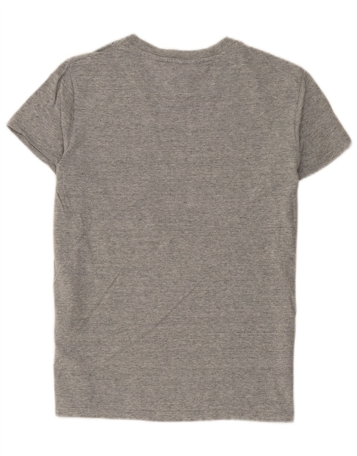 Levi's Dame T-Shirt Top UK 12 Medium Grey Flecked Bomuld