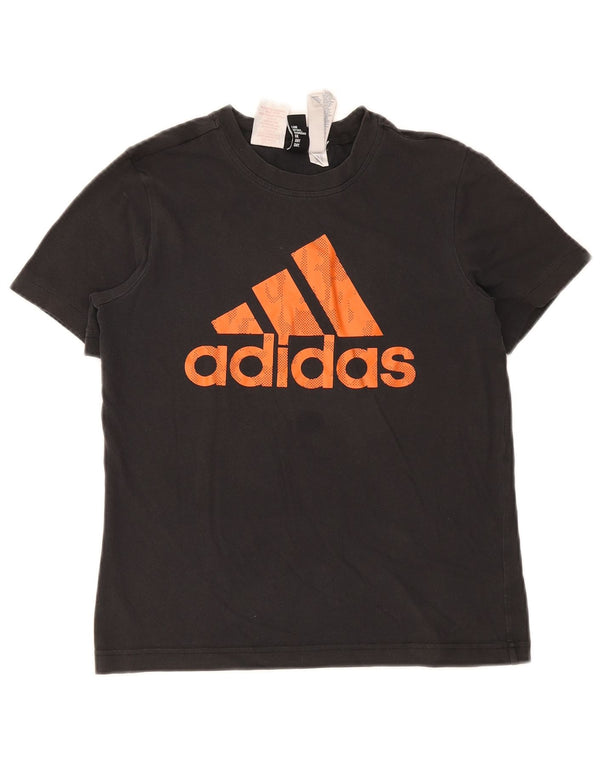 Adidas drenge grafisk t-shirt top 11-12 år sort bomuld