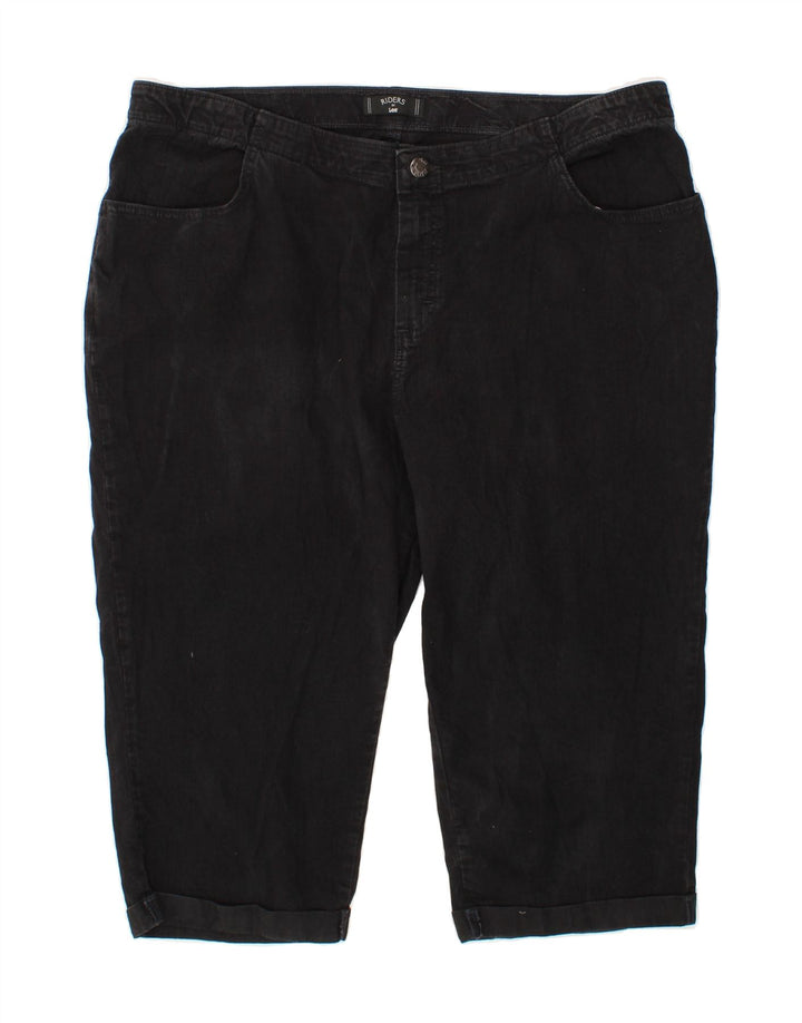 LEE Womens Capri Jeans US 18 2XL W40  Black Cotton Vintage Lee and Second-Hand Lee from Messina Hembry 