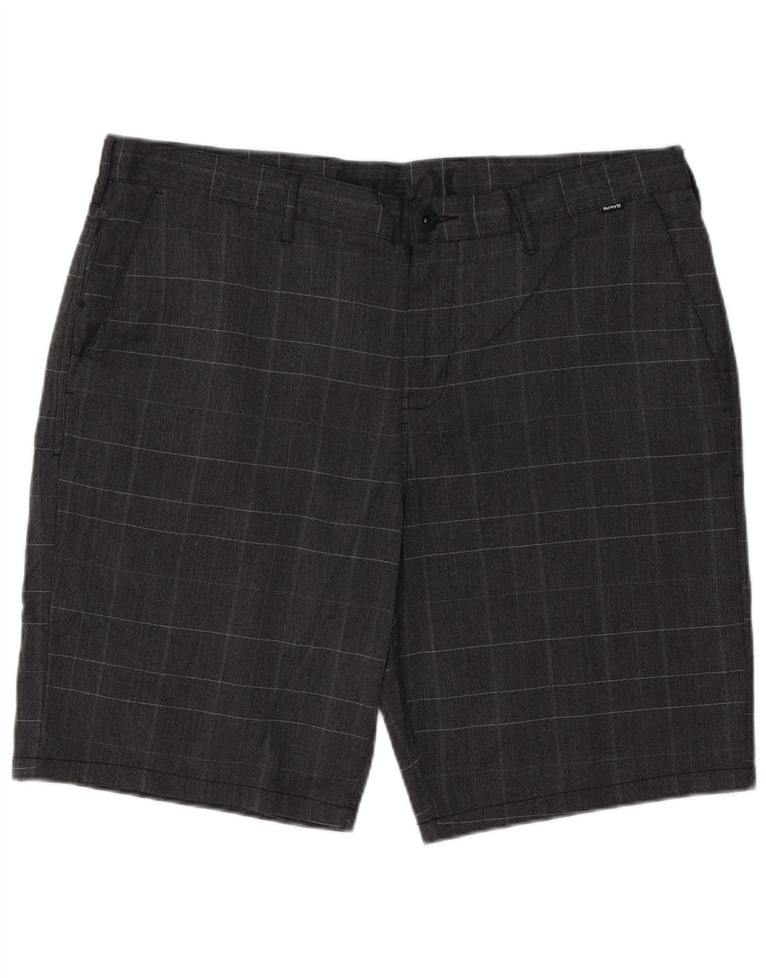 HURLEY Chino Shorts til mænd W38 XL Grå ternet polyester