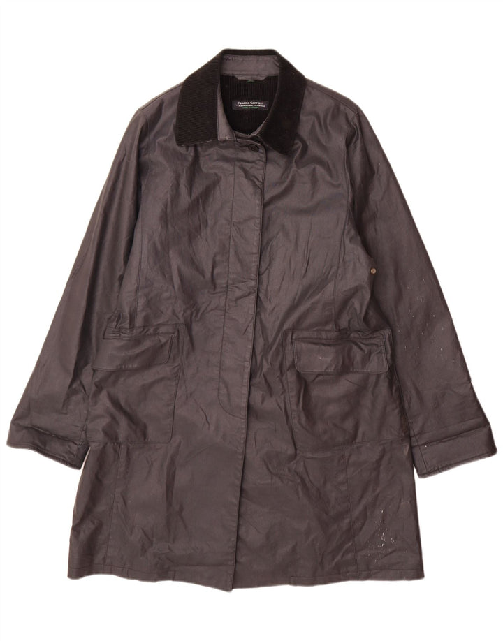 Mackintosh Dame Regnfrakke UK 14 Medium Sort Bomuld