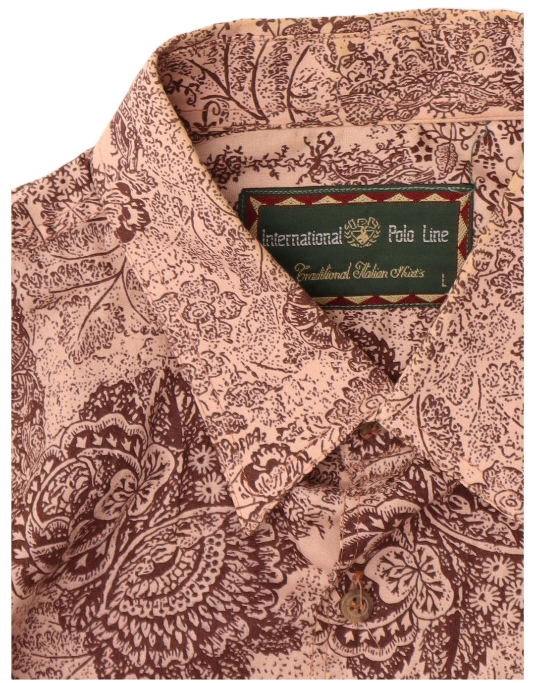 INTERNATIONAL Herreskjorte Stor Brun Paisley Bomuld
