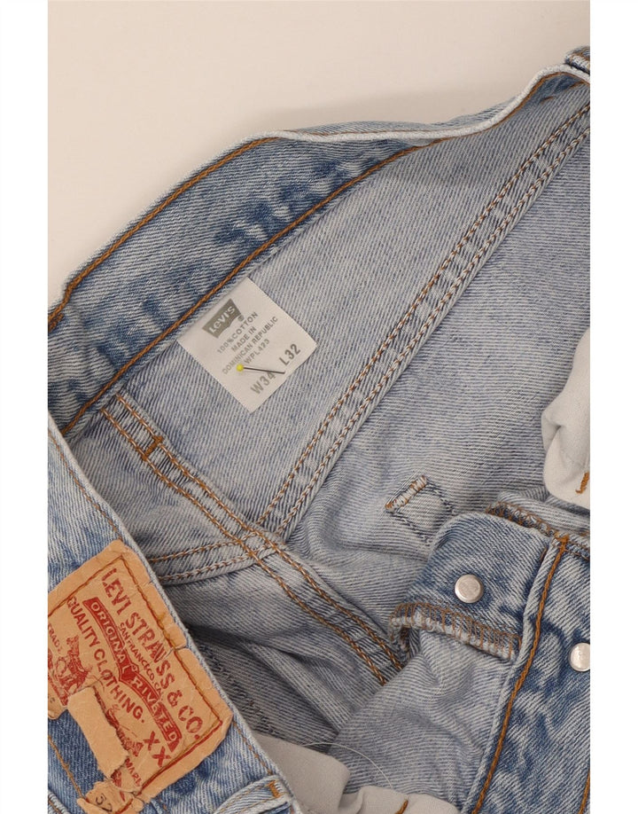 Levi's Straight Jeans til mænd W34 L32 blå bomuld