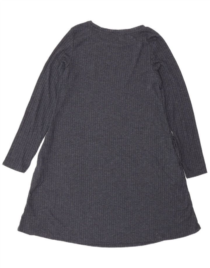 Marks & Spencer Dame Jumper Dress UK 10 Small Grå Polyester