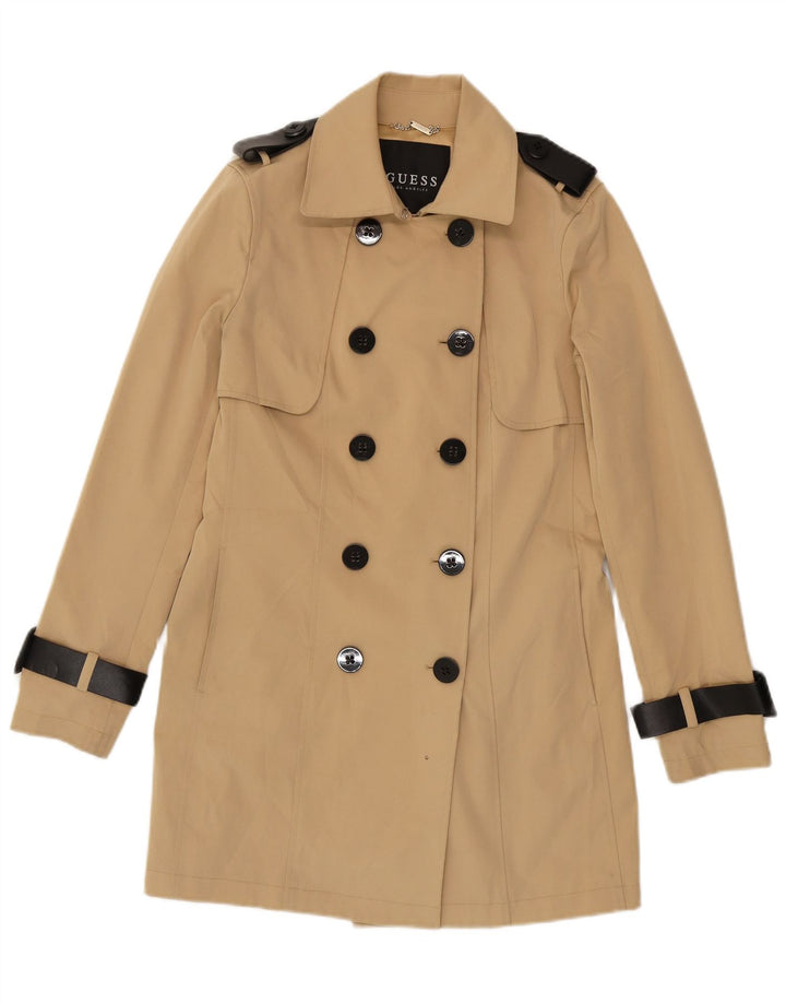 GUESS Womens Trench Coat UK 10 Small Beige Polyester