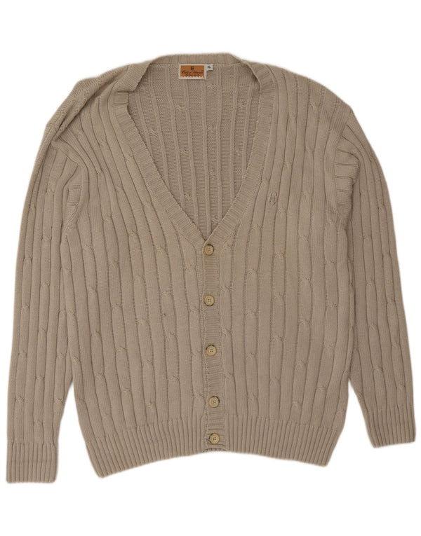Conte of Florence Herre cardigan sweater XL Grå Bomuld
