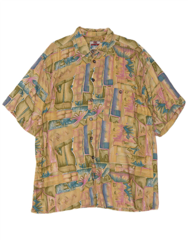 MC PANTHON Herreskjorte str. 41/42 Stor flerfarvet patchwork