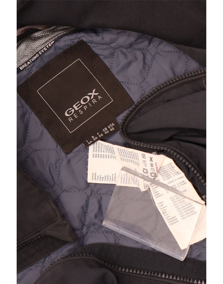 Geox Herre Respira Bomber Jacket UK 40 Stor Sort Polyester
